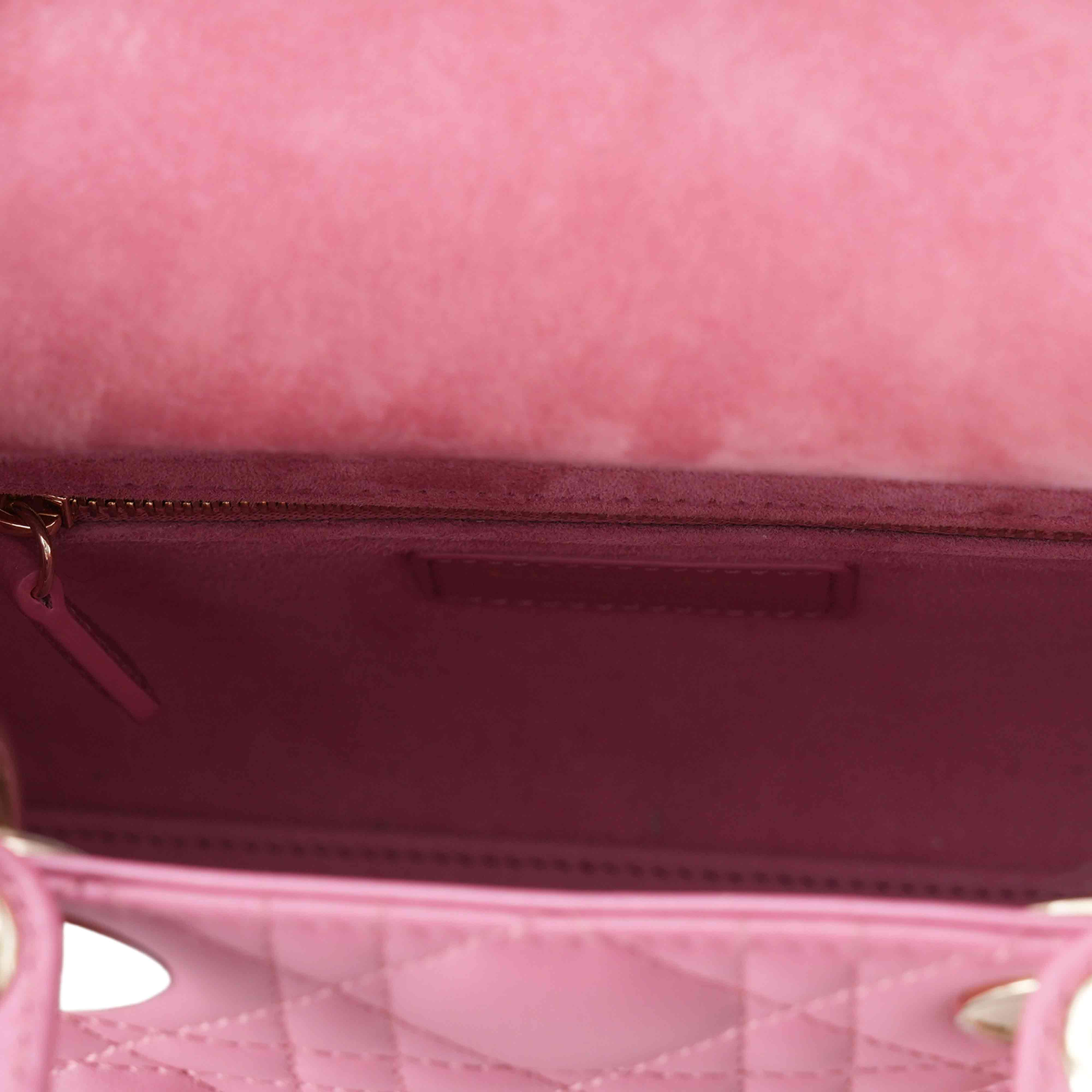 CHRISTIAN DIOR(USED)크리스찬디올 램스킨 레이디디올 스몰 MY ABC